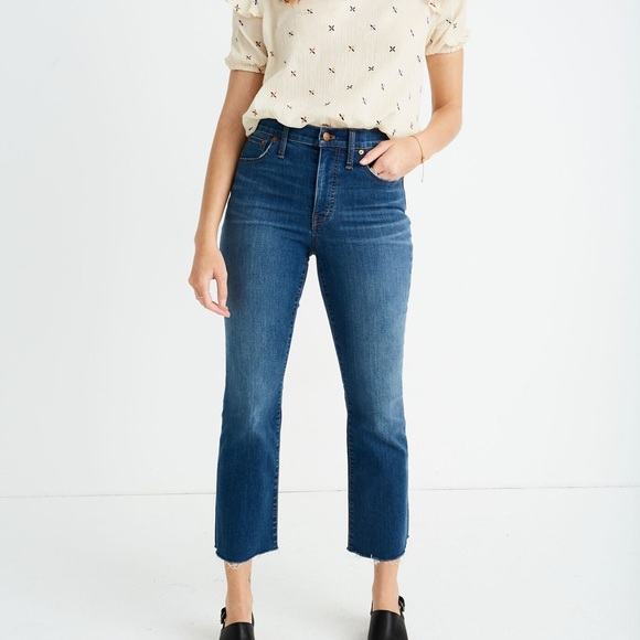 Madewell Denim - Madewell Cali Demi-Boot Jeans in Preston Wash: Raw-Hem Edition, EUC, Size 26